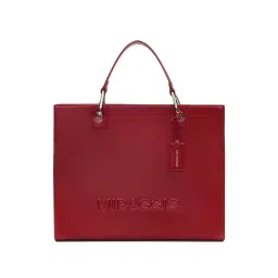 Miraggio Red Solid Large Tote Handbag-picture-31