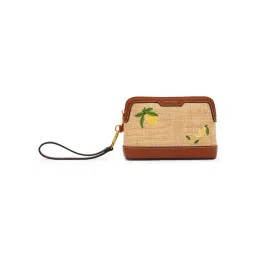 Miraggio Sienna Beige Woven Medium Pouch-picture-33