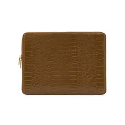 Miraggio Terry Brown Animal Effect Large Leather Laptop Sleeve-picture-28