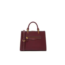 MIRAGGIO Women Maroon Shelby Satchel (L)-picture-41