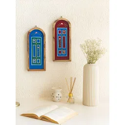 Mirai Woods Blue & Maroon 2 Pieces Amogha Wall Arts-picture-31
