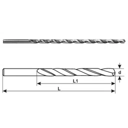 MIRANDA TOOLS HSS Twist Drill Extra Long Series (Size 16.5 mm, Overall Length 500 mm)-picture-24