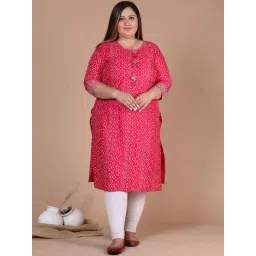 Miravan Pink Straight Printed Kurta-picture-14