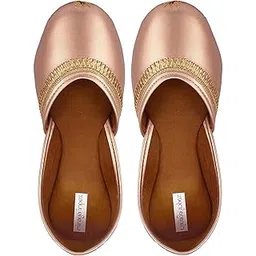 miraya impex Ethnic Shoes Traditional Mojari Punjabi Jutti || Rose Gold-picture-44