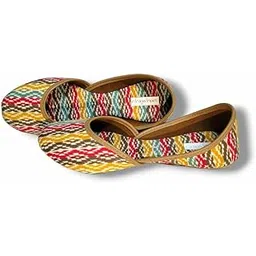 miraya impex MIRAYA Multicolor Mirror Jutti, Women's Ethnic Flats, Women's Traditional Slip-On Mojari Jutti, Rajasthani Jutti?-picture-35