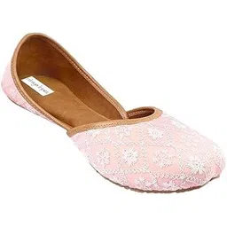 Miraya Staylish Chikankari Ethnic Jutti for Women and Girls Pink-picture-11