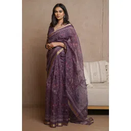 mirchi fashion Printed, Floral Print Kota Doria Polyester Saree-picture-26