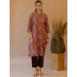 MIRCHI FASHION Red Cotton Printed A Line Kurta-picture-14