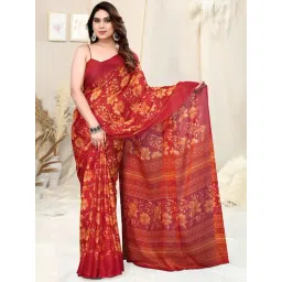 MIRCHI FASHION Red Printed Saree With Unstitched Blouse-picture-28