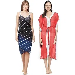 mirchi fashion Women's Beachwear Stylish Wrap & Kaftan Combo in Single Value Pack-picture-11