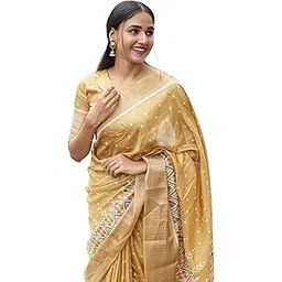 mirchi fashion Women's Cotton Silk Printed Saree with Blouse Piece-picture-55