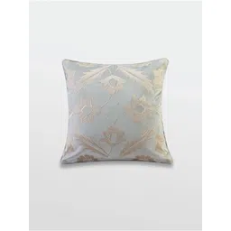 Mirooh Grey & Beige Square Printed Velvet Reversible Filled Cushion-picture-17
