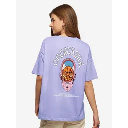 MISCHIEF MONKEY Graphic Printed Round Neck Pure Cotton Oversized T-shirt-picture-12
