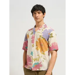 MISCHIEF MONKEY Men Classic Floral Printed Casual Shirt-picture-21