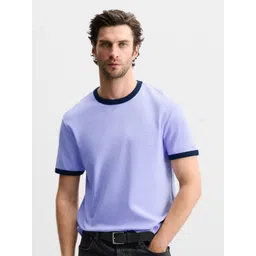 MISCHIEF MONKEY Men Colourblocked Raw Edge T-shirt-picture-21