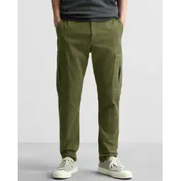 mischief monkey Men Flat Front Relaxed Fit Cargo Pants -picture-32