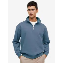 MISCHIEF MONKEY Men Solid Mock Collar Sweatshirt-picture-34