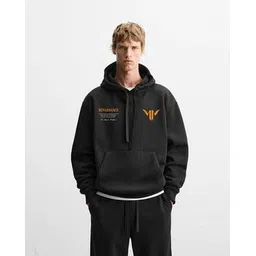 mischief monkey Men Typographic Print Hoodie-picture-13