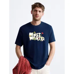 MISCHIEF MONKEY Men Typography Printed Applique T-shirt-picture-40