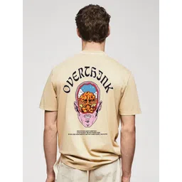 MISCHIEF MONKEY Printed Round Neck Short Sleeves Cotton T-shirt-picture-38