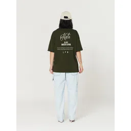 MISCHIEF MONKEY Typography Printed Oversized Cotton T-shirt-picture-11