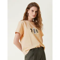 MISCHIEF MONKEY Women Typography Printed T-shirt-picture-31