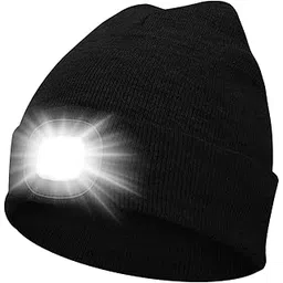 miserwe Beanie Hat with Light Unisex LED Beanie Hat with Light USB Rechargeable Running Hat Alpine Cap Gift for Men and Women Teens-picture-37