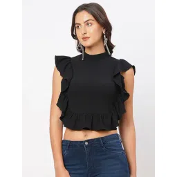 MISH Black Crop Top image 3