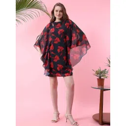 MISH Black Printed Casual Dress-image-14