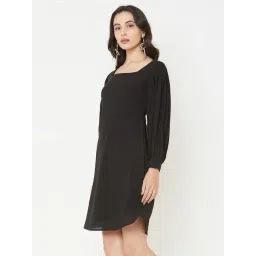 MISH Black Square Neck Shift Dress-picture-26