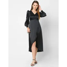 MISH Black V Neck High-low Dress-picture-55