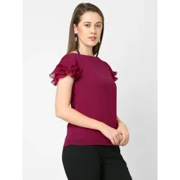 MISH Purple Boat Neck Top-picture-12