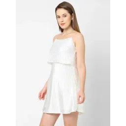 MISH White Above Knee A Line Dress-picture-25