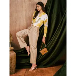 Mish White Georgette Regular Fit Floral Casual Shirt-picture-29