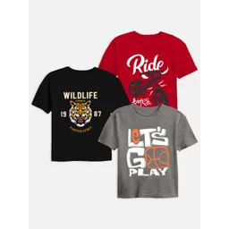 Miss & Chief Boys Pack of 3 rinted T-shirt-picture-46