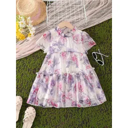 Miss & Chief Embellished Georgette A-Line Dress-picture-36