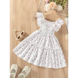 Miss & Chief Girls Floral Printed A-Line Dress-picture-48