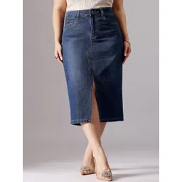 Miss Chase A+ A-Line High-Rise Non-stretchable Midi Skirt-picture-15