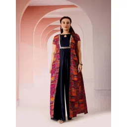 Miss Chase A+ Blue Rayon Printed Jumpsuits-picture-19