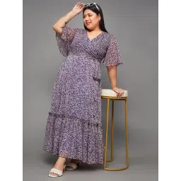 Miss Chase A+ Multi Chiffon Relaxed Fit Floral Print Dress-picture-22