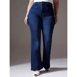 Miss Chase A+ Women Bootcut High-Rise Light Fade Stretchable Jeans-picture-41