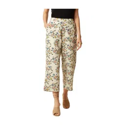 Miss Chase Beige Printed Relaxed Fit Culottes-image-17