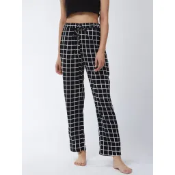 Miss Chase Black Cotton Chequered Pyjamas-picture-10