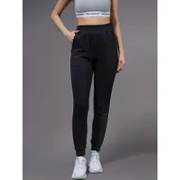 Miss Chase Black Cotton Mid Rise Joggers-picture-28