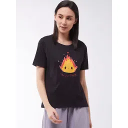 Miss Chase Black Cotton Printed T-shirt-picture-35