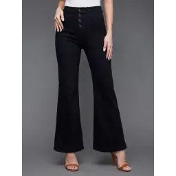 Miss Chase Black Denim Relaxed Fit High Rise Jeans-picture-29