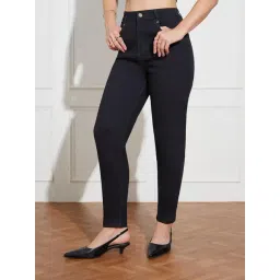 Miss Chase Black Denim Solid Jeans-picture-34