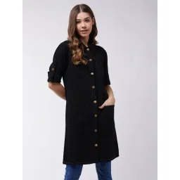 Miss Chase Black Full Sleeves Overcoat-picture-26