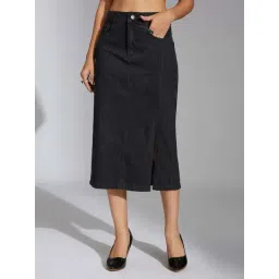 Miss Chase Black Plain Skirt-picture-43