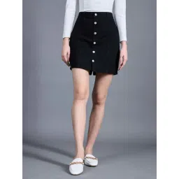 Miss Chase Black Plain Skirt-picture-45